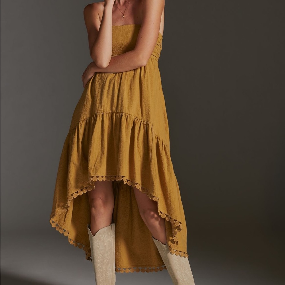 Maeve strapless high low midi dress - Picture 2 of 5
